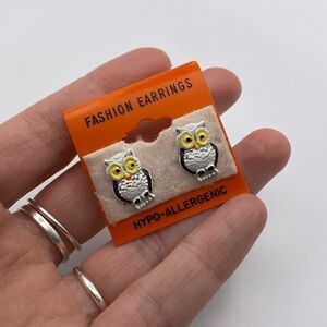 Vintage Owl Hypo-Allergenic Post Earrings